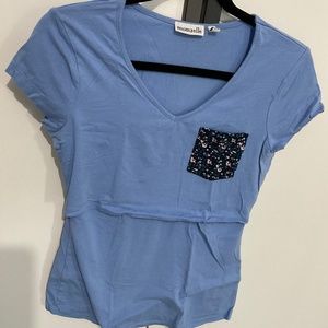 NWOT blue nursing top